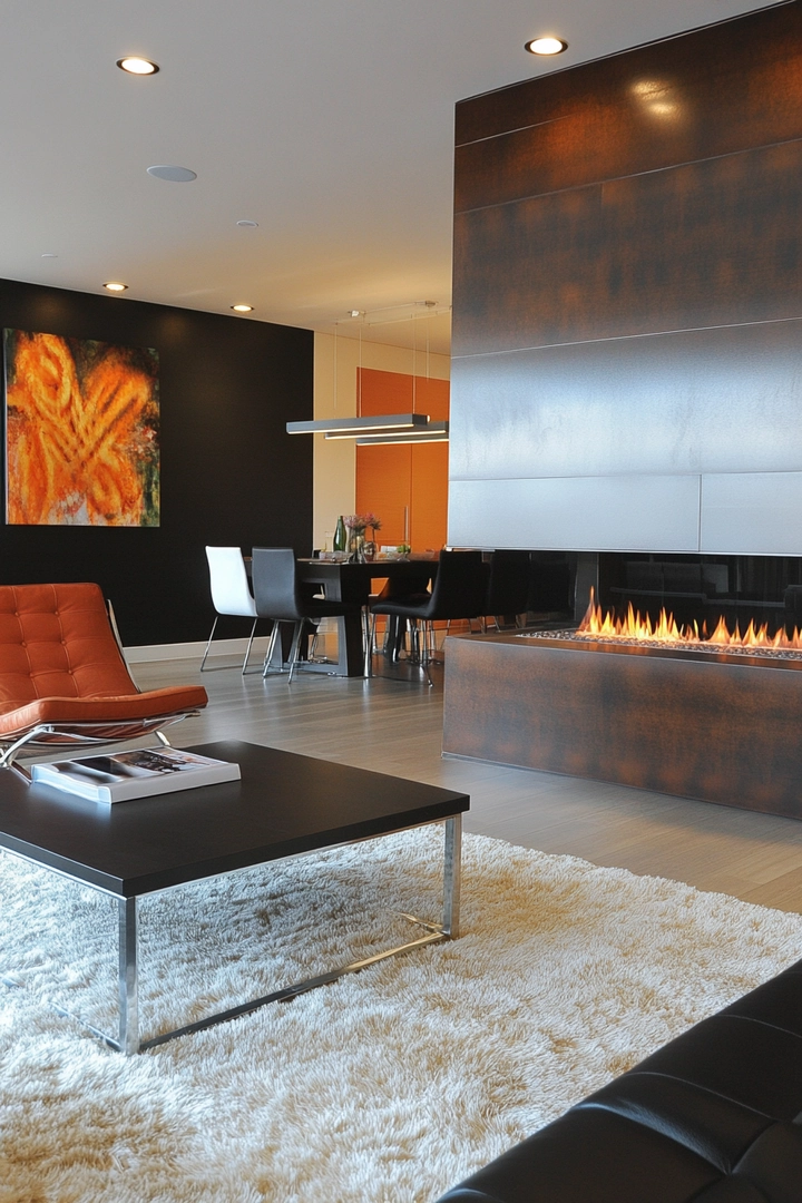 living room ideas with fireplace 77