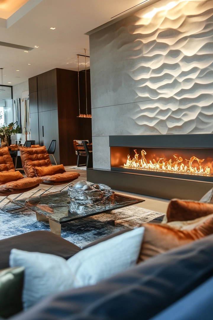 living room ideas with fireplace 79