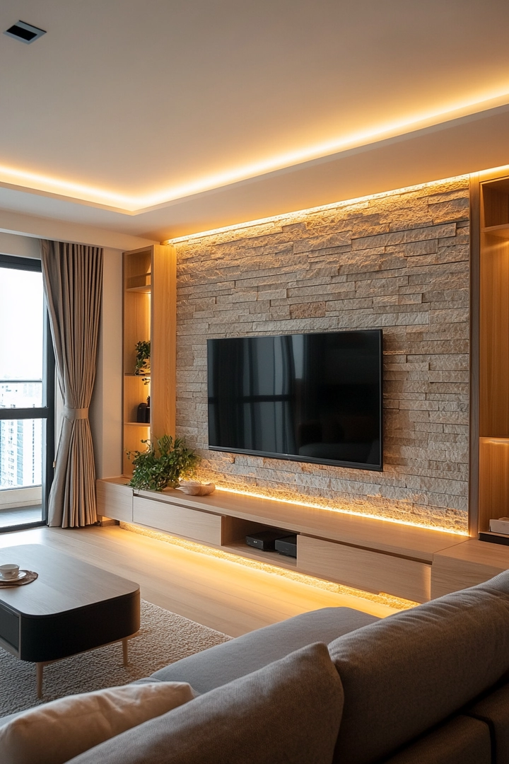 living room tv wall ideas 10