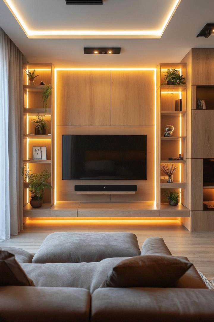 living room tv wall ideas 34