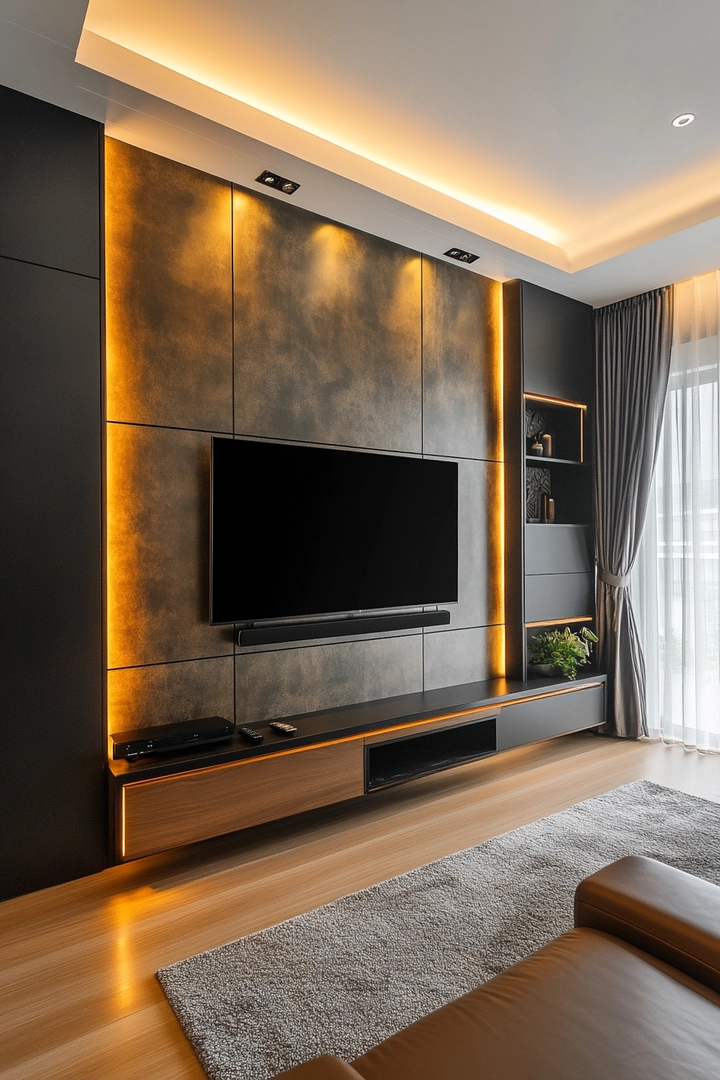 living room tv wall ideas 37