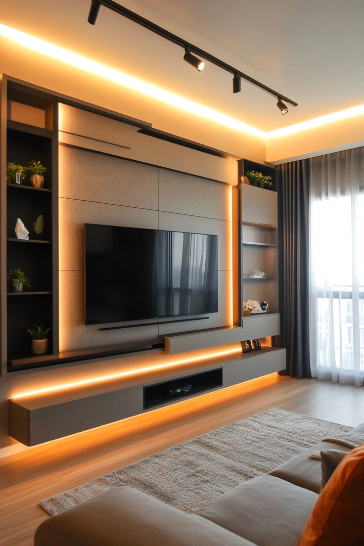 living room tv wall ideas 58