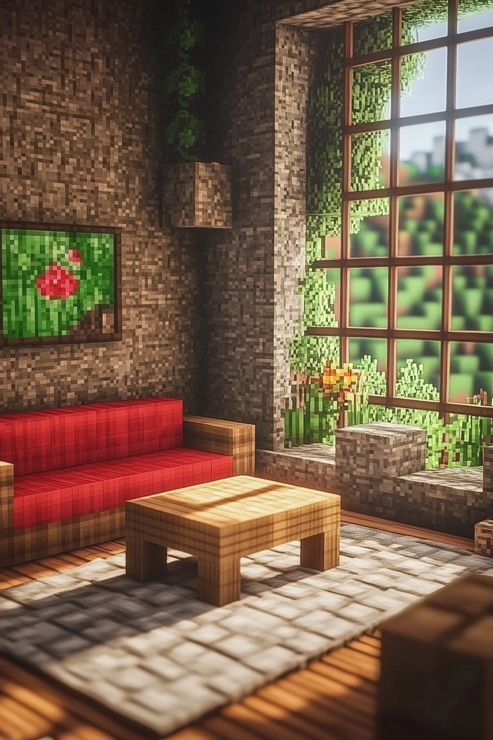 minecraft living room ideas 35