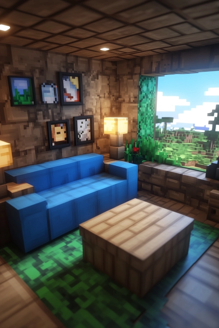 minecraft living room ideas 49