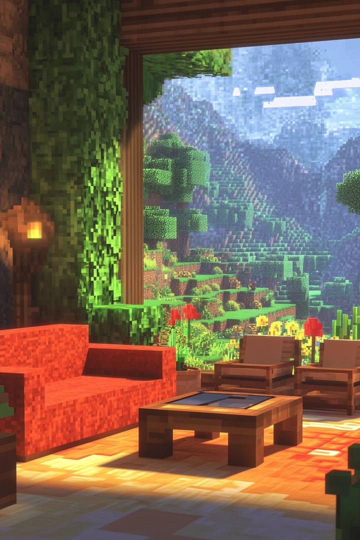 minecraft living room ideas 53