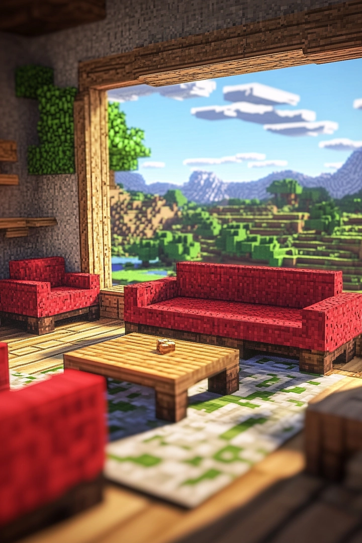 minecraft living room ideas 56