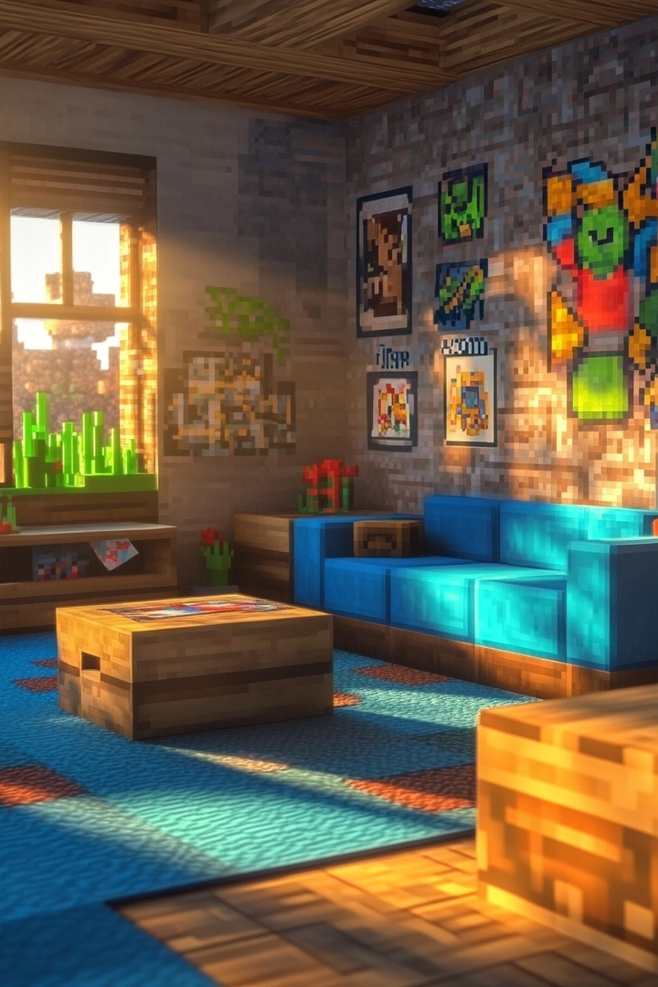 minecraft living room ideas 66