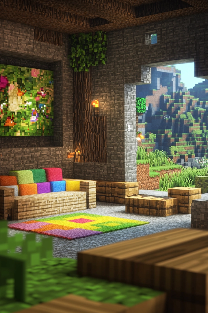 minecraft living room ideas 79