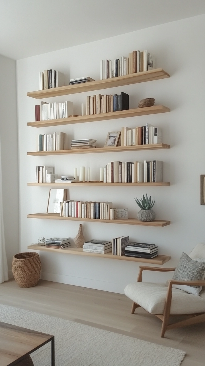 minimalist bookshelf ideas 17