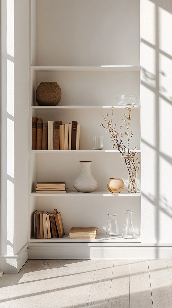 minimalist bookshelf ideas 34