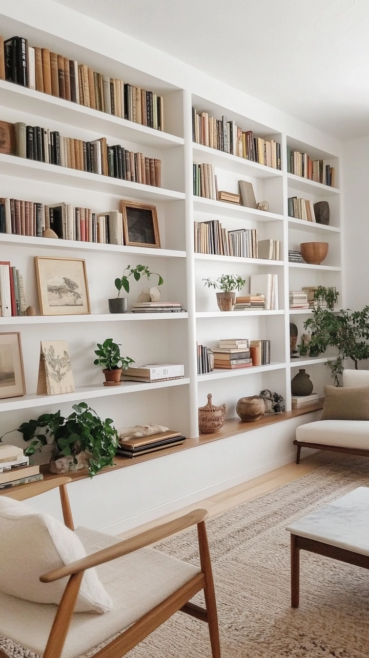 minimalist bookshelf ideas 43