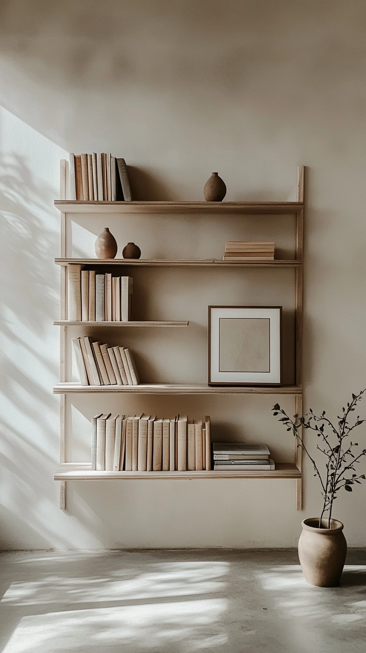 minimalist bookshelf ideas 7