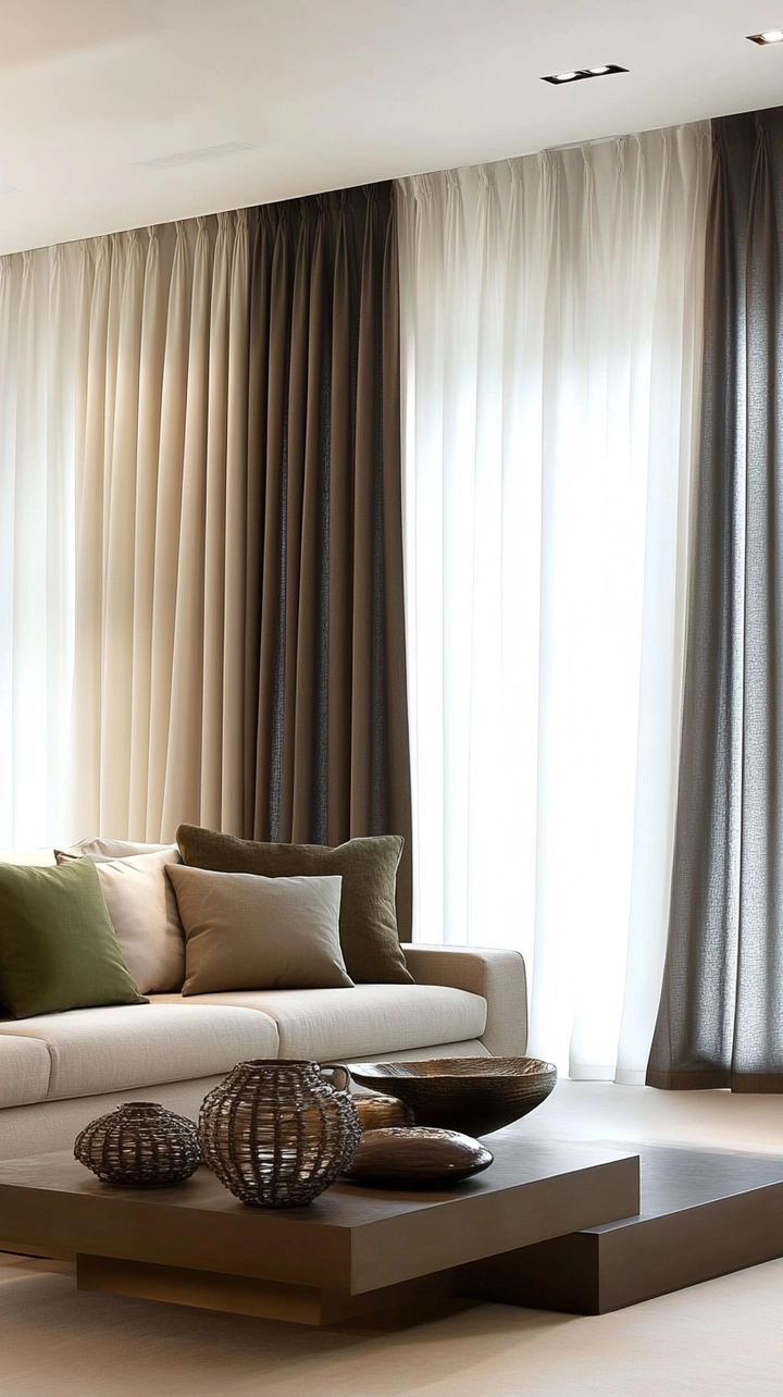 modern curtain ideas for living room 38