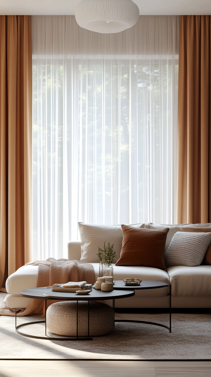 modern curtain ideas for living room 43