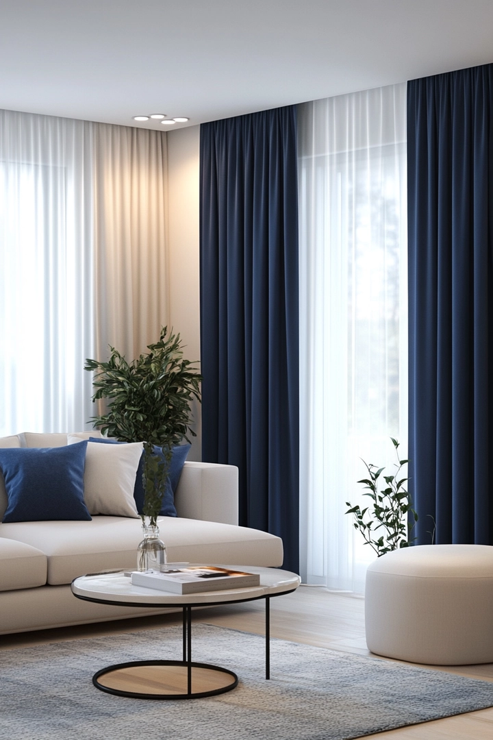 navy living room curtain ideas 80