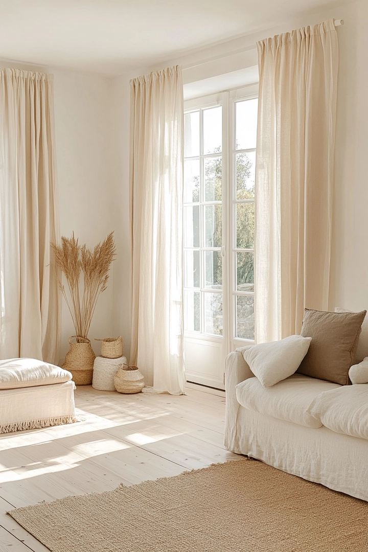 neutral living room curtain ideas 2