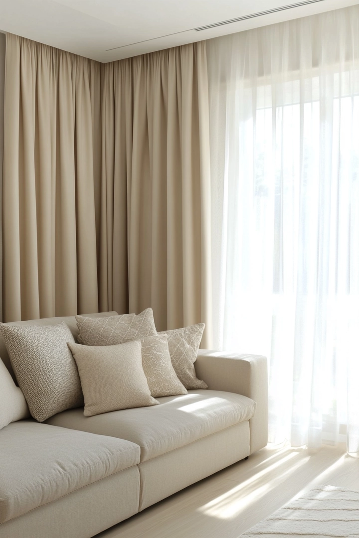 neutral living room curtain ideas 24