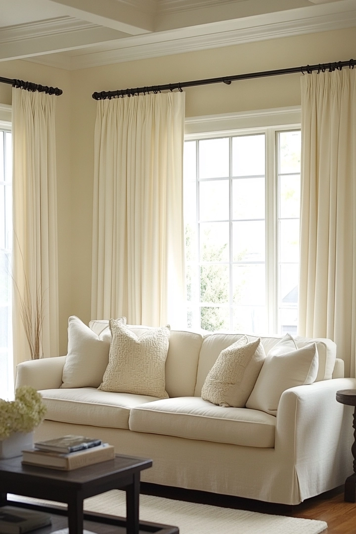 neutral living room curtain ideas 45