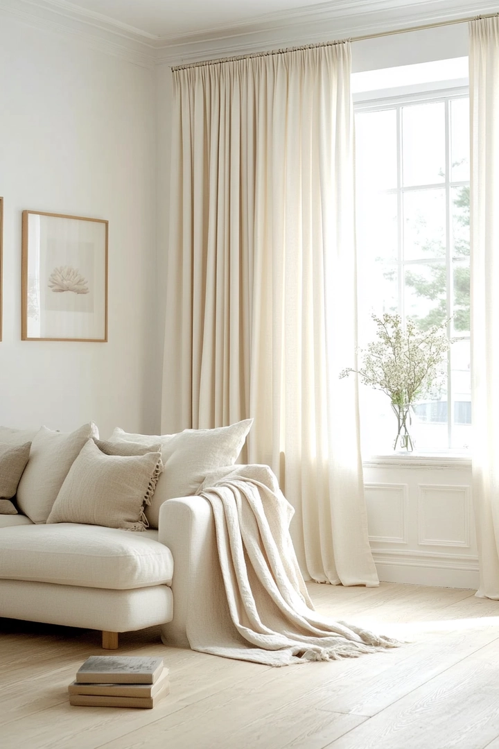 neutral living room curtain ideas 60