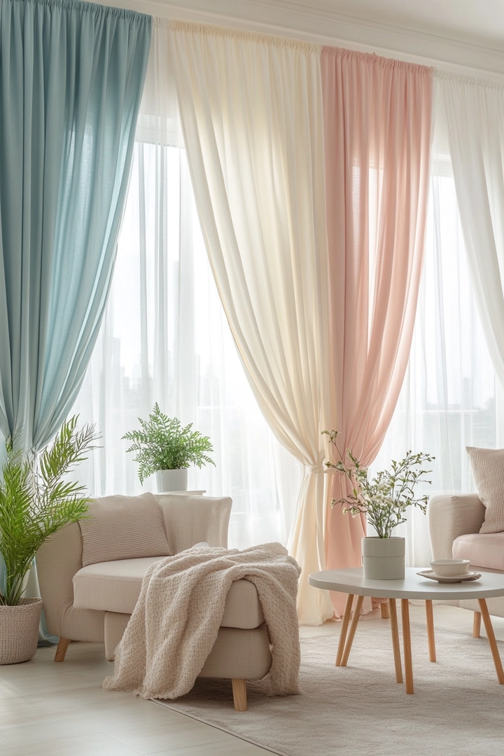 privacy curtain ideas living room 13