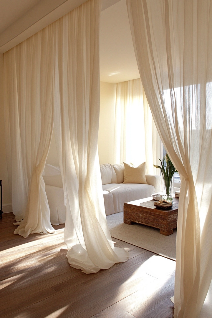 privacy curtain ideas living room 34