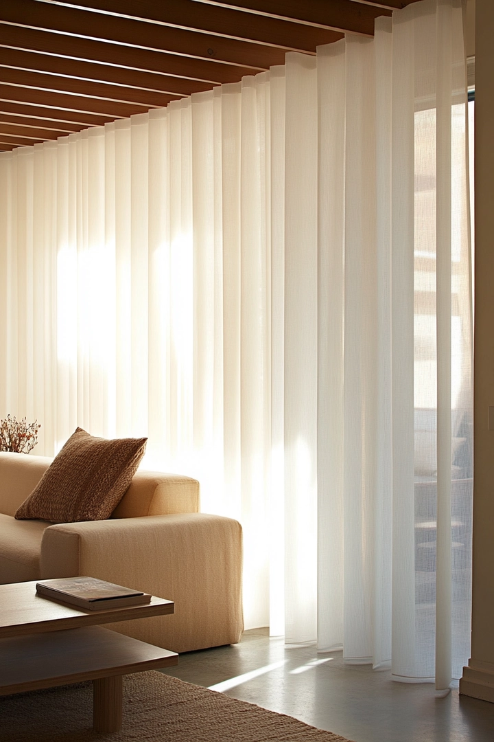 privacy curtain ideas living room 76