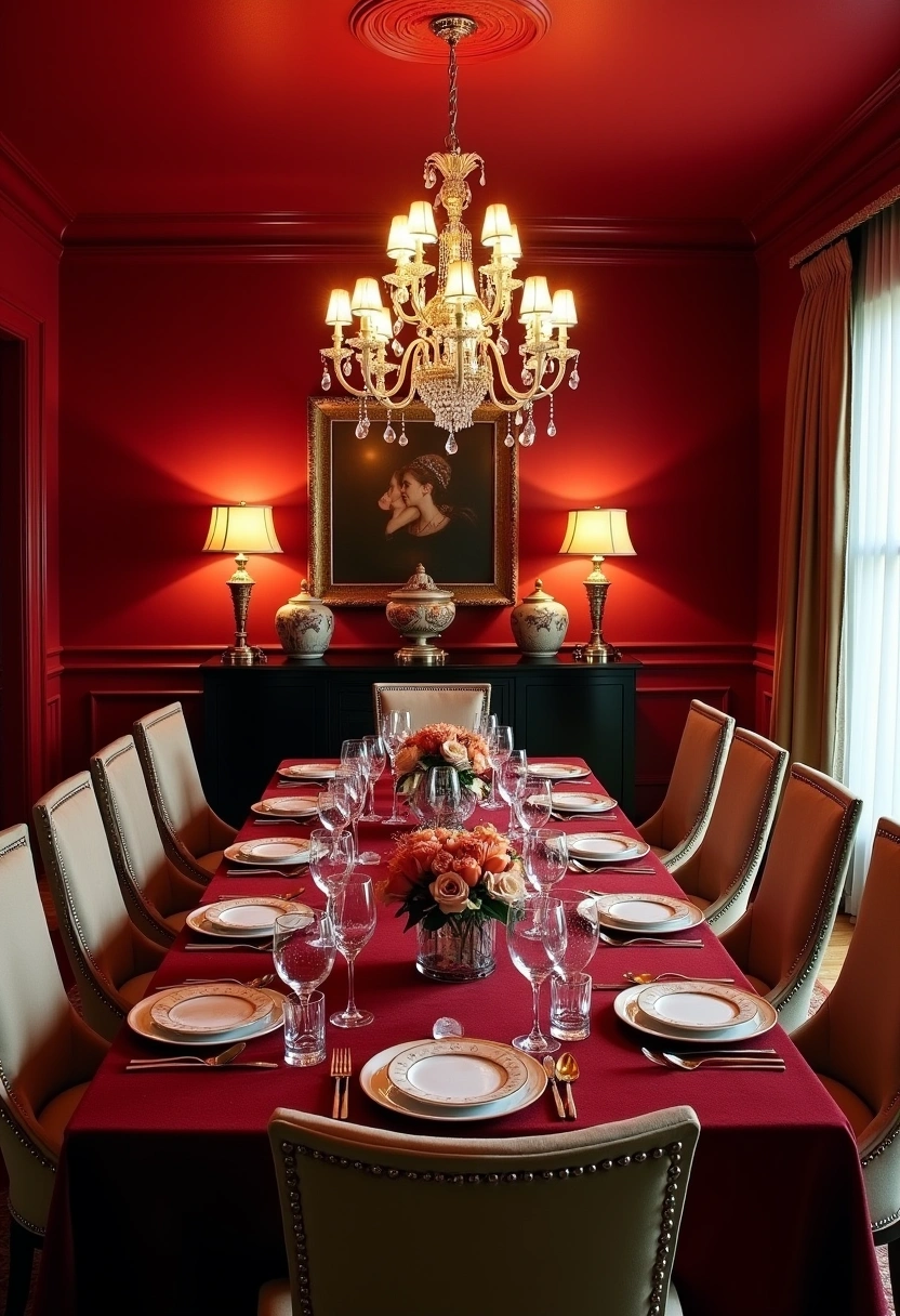 red dining room ideas 11