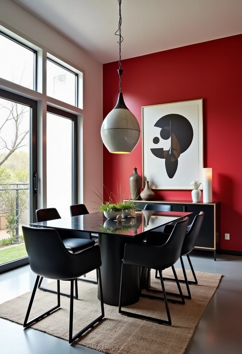 red dining room ideas 16