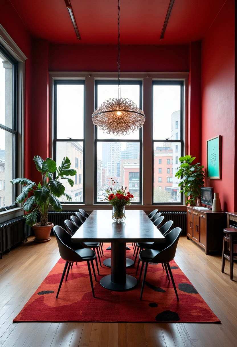 red dining room ideas 18