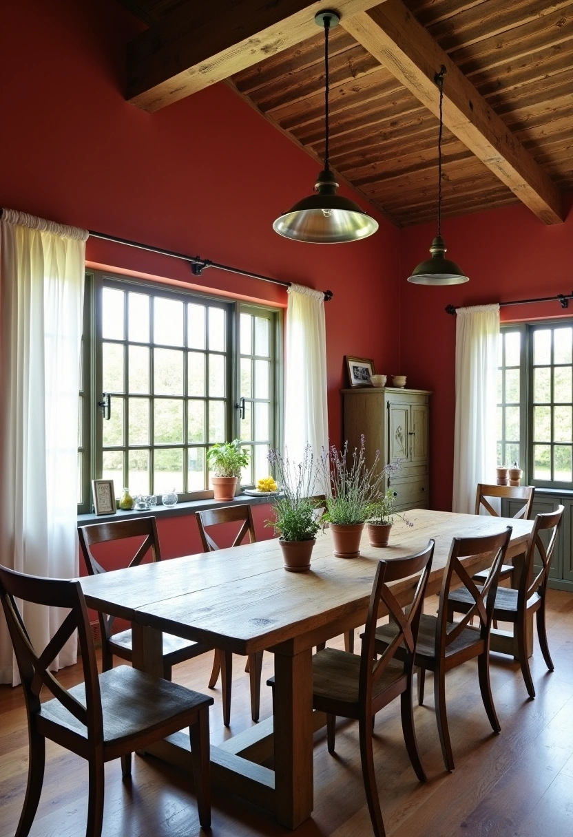 red dining room ideas 2