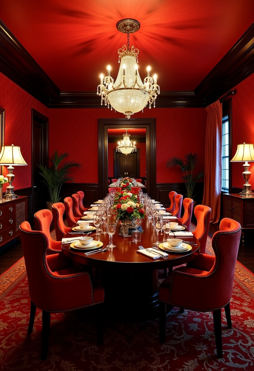 red dining room ideas 20