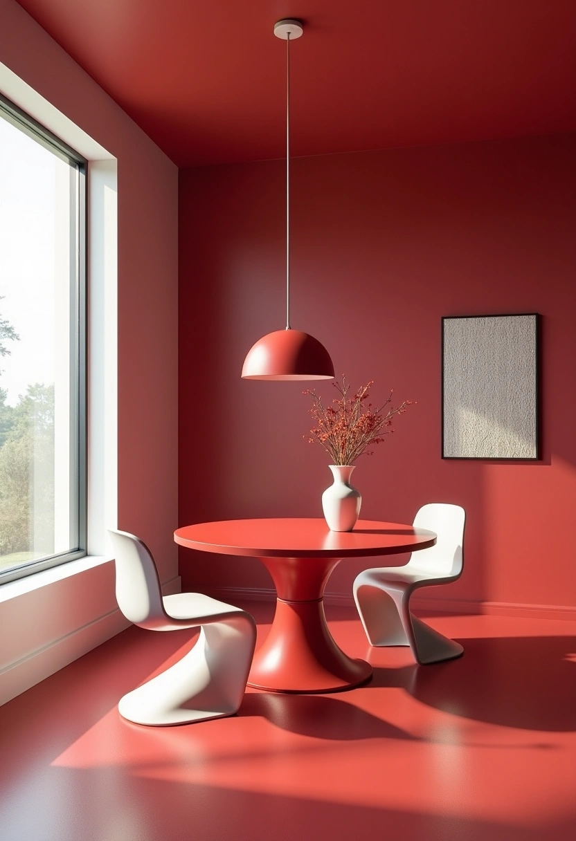 red dining room ideas 3