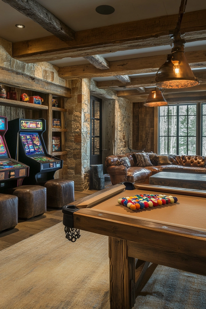 rustic basement ideas 26