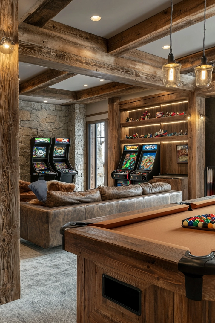 rustic basement ideas 28