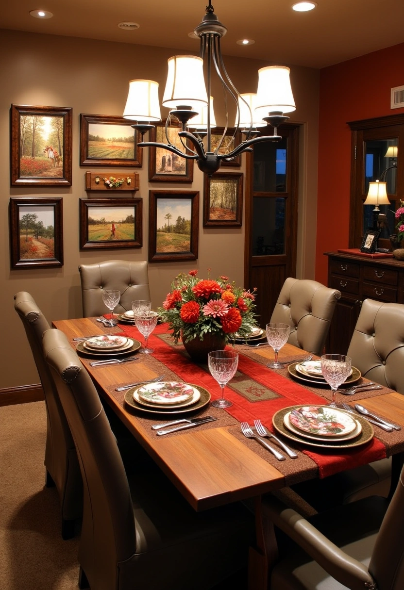 rustic dining room wall decor ideas 15