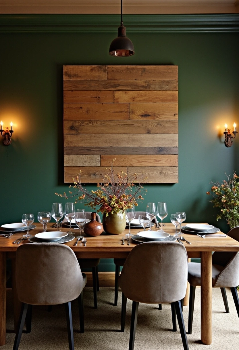 rustic dining room wall decor ideas 17