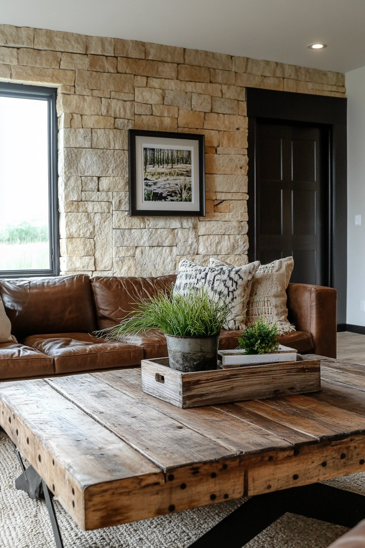 rustic living room ideas 55