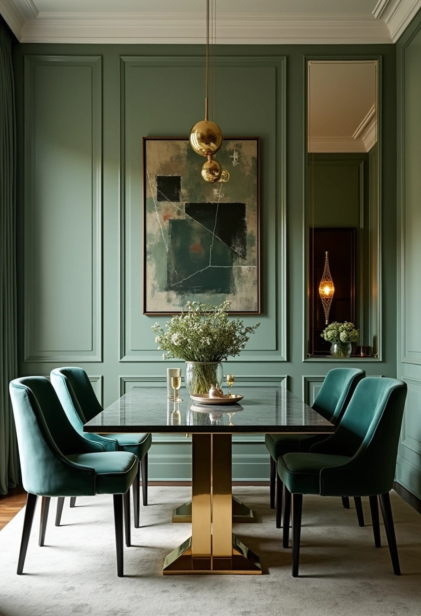 sage green dining room ideas 6