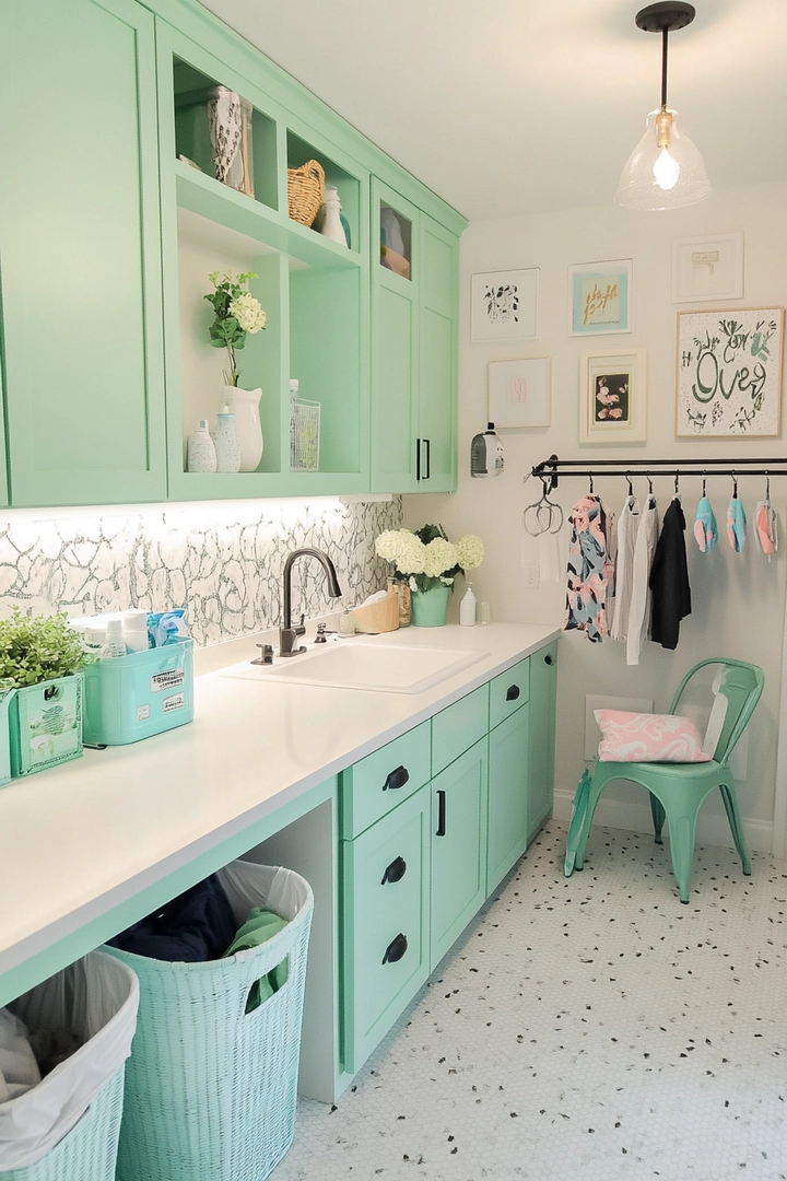 small laundry room makeover 12