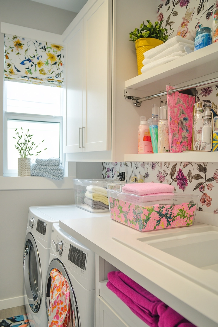 small laundry room makeover 79