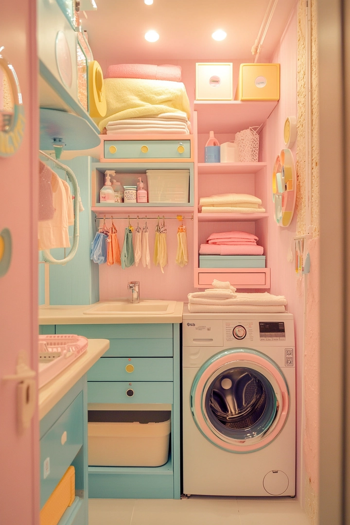 small laundry room organization 33