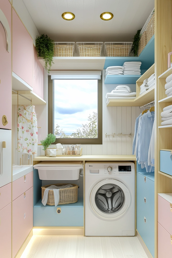 small laundry room organization 34