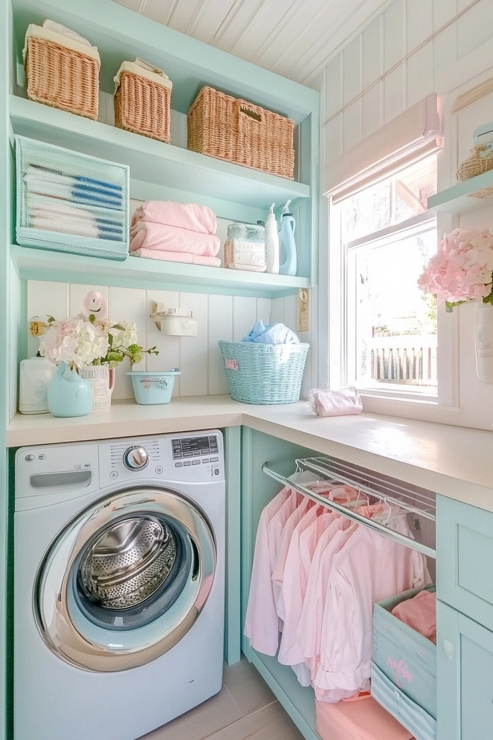 small laundry room organization 35