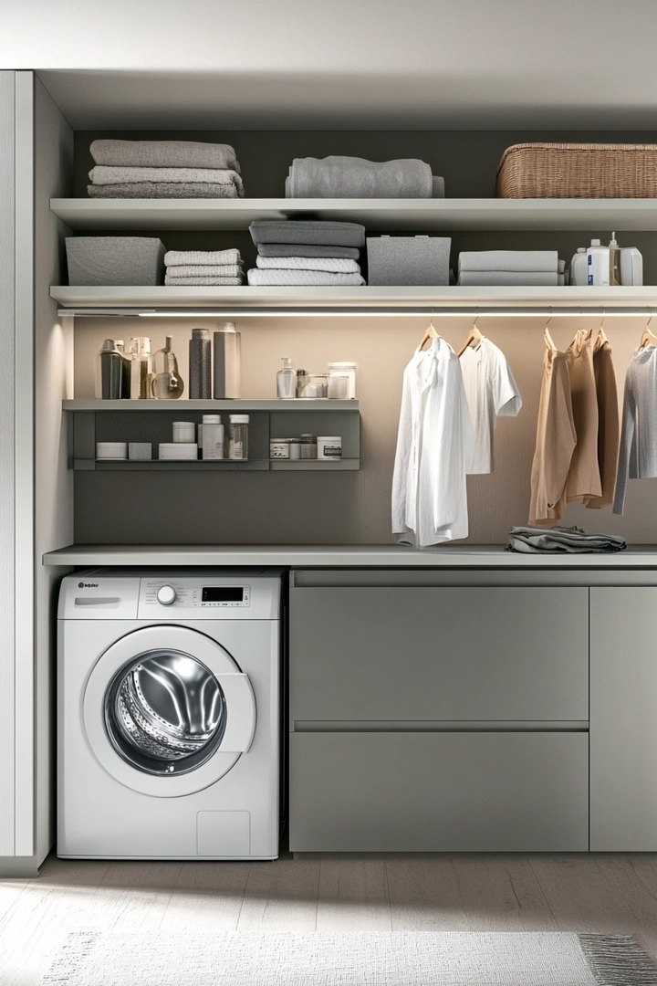 small laundry room organization 44