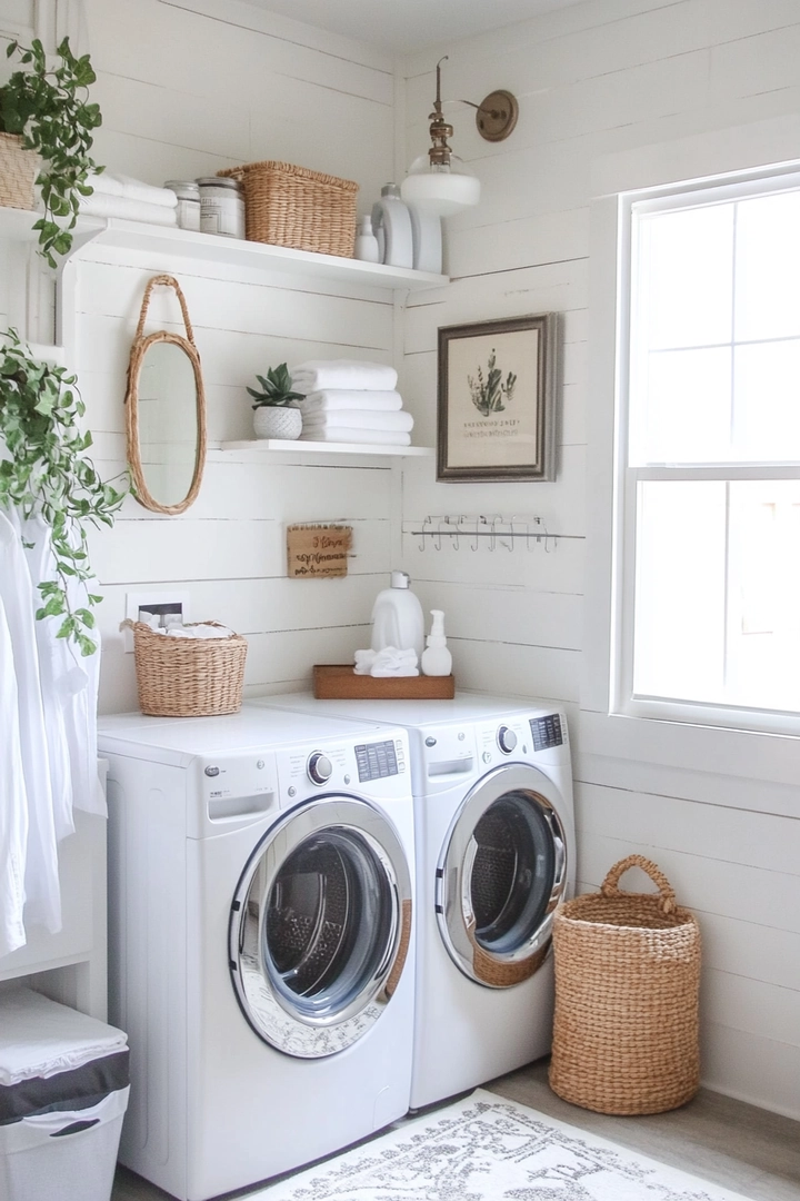 small laundry room organization 49