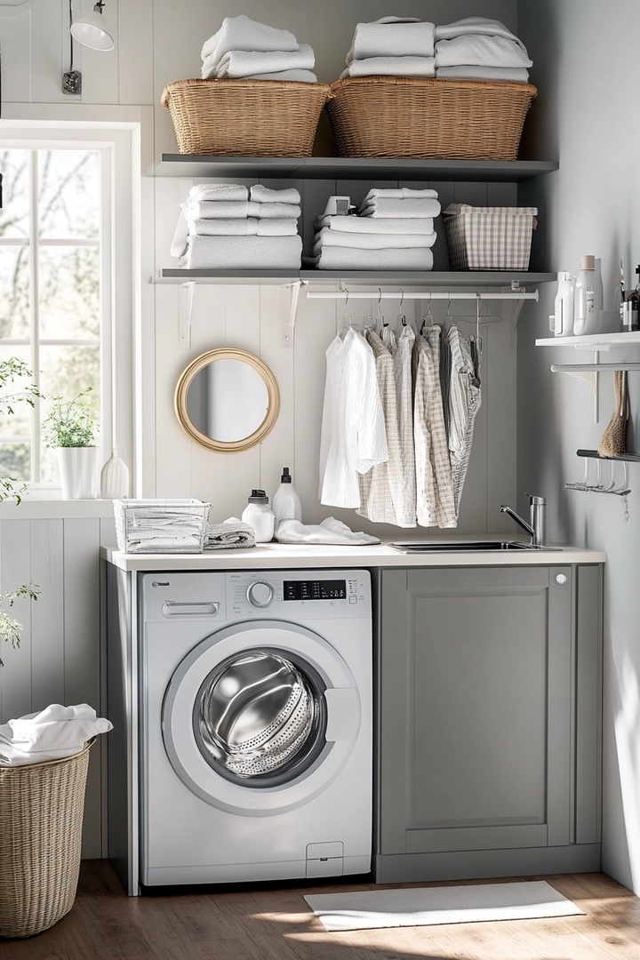 small laundry room organization 54