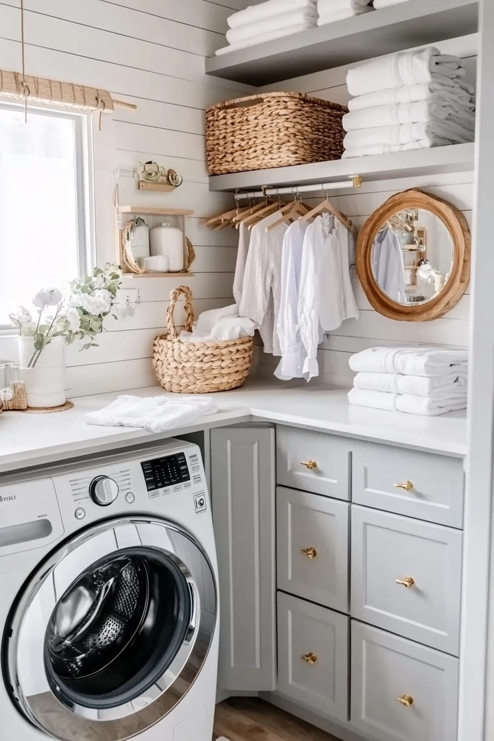 small laundry room organization 55