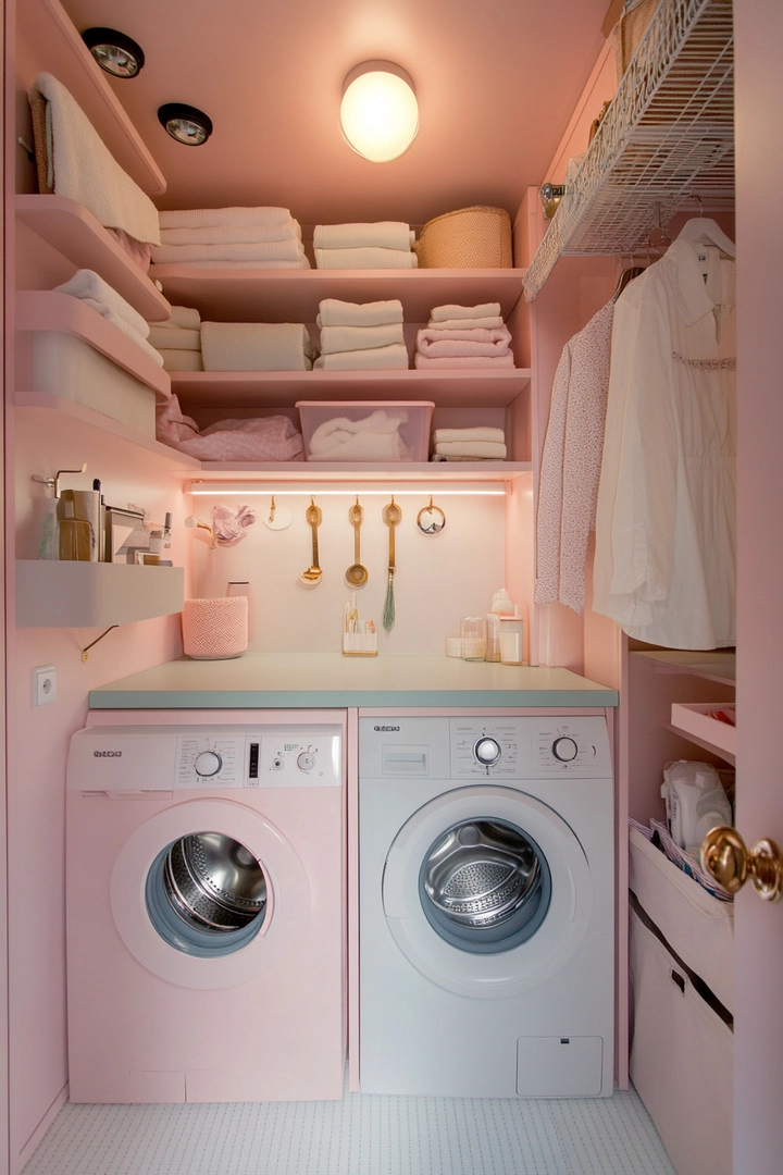 small laundry room organization 60