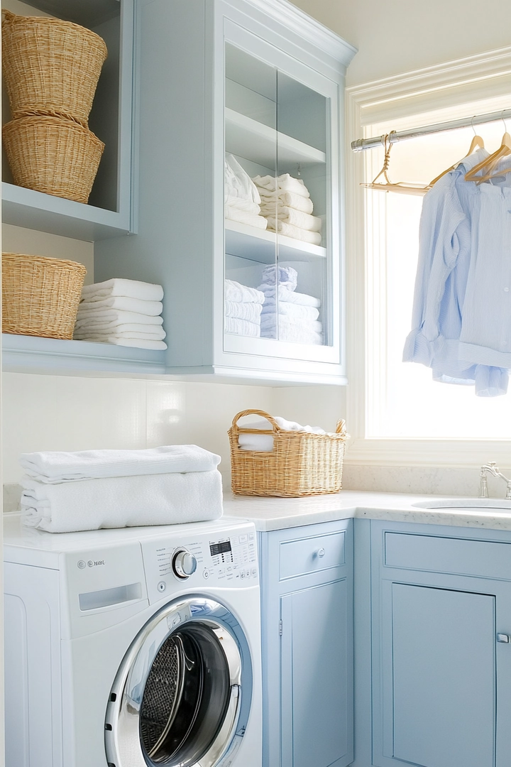 small laundry room organization 66