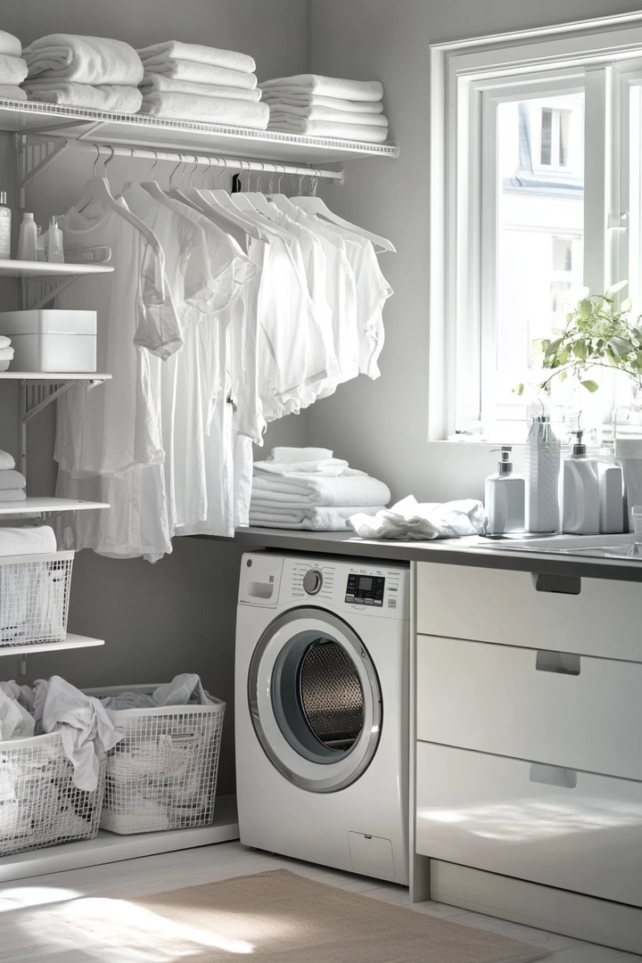 small laundry room organization 7